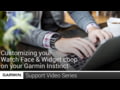 Garmin Support: Instinct Watch Face and Widget Loop Customization