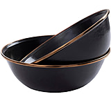 Image of Barebones Enamel Bowl Set Charcoal