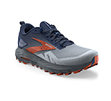  Brooks Men's Cascadia 17 Trail Running Shoe -  Blue/Navy/Firecracker - 7 Medium