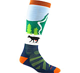 Image of Darn Tough Pow Cow OTC Midweight w/ Cushion Socks - Kids, Green, Medium, 3804-GREEN-M-DARN