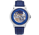 Image of Heritor Automatic Xander Semi-Skeleton Leather-Band Watch - Men's