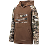 Image of Huntworth Lifestyle Performance Fleece Horizontal Camo Flag Hoodie - Youth