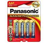 Panasonic Alkaline Size AA Plus Power Batteries - Pack of 8, AM-3PA/8B