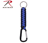 Image of Rothco Thin Blue Line Paracord Keychain With Carabiner