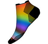 Image of Smartwool Run Zero Cushion Pride Rainbow Print Low Ankle Socks