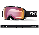 Image of Smith Grom Youth Snow Goggles - Men's, Black, Red Sensor Mirror Lens, GR6RZBK19