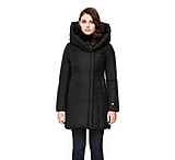 Image of SOIA &amp; KYO Camelia slim-fit brushed down coat with leather trims - Women's