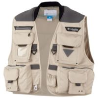 Columbia Henry's Fork V Vest - Men's, Fossil, — Mens Clothing Size