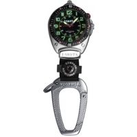 Dakota Easy-To-Read Flashlight Clip Watch - Black Fob