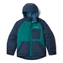 Columbia Casual Slopes Jacket - Boy's, Pine Green — Kids Clothing Size:  Small, Gender: Male, Age Group: Kids, Color: Coll Navy Heather/Pine Green  Heather — 1801301363-S
