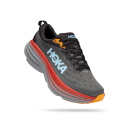 Hoka Bondi 8 Wide Running Shoes - Mens, Anthracite / — Mens Shoe Size: 12  US, Gender: Male, Age Group: Adults, Mens Shoe Width: Wide, Heel Height: 4  mm — 1127953-ACTL-12EE - 1 out of 57 models