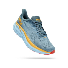 Hoka Clifton 8 Wide Running Shoes - Mens, Goblin Blue / Mountain Spring,  12EE, 1121374-GBMS-12EE — Mens Shoe Size: 12 US, Gender: Male, Age Group