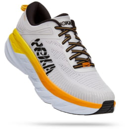 Hoka Bondi 7 Road Running Shoes - Men's, Nimbus Cloud / Radiant Yellow, 12  US, Wide, 1110530-NCRY-12EE — Mens Shoe Size: 12 US, Gender: Male, Age