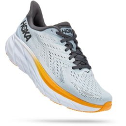 Men's Hoka Clifton 8 Grey/White-Yellow 2024 1119393/BFPA Size 11