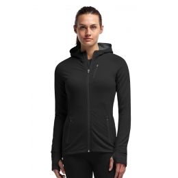 women's quantum long sleeve zip hood