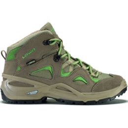 Lijm Vlucht Lijkenhuis Lowa Bora GTX QC Hiking Boot - Women's, — Womens Shoe Size: 9 US, Gender:  Female, Weight: 13.2 oz, Footwear Type: Boots, Footwear Application: Hiking  — lwa0095-Stone/Green-Medium-9
