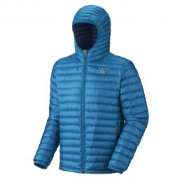 Mountain Hardwear Nitrous Hooded Down Jacket - Men's-Blue Horizon-Medium —  Mens Clothing Size: Medium, Center Back Length: 27 in, Apparel Fit: