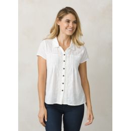 prAna Katya Top - Women's, White, Large, — Womens Clothing Size