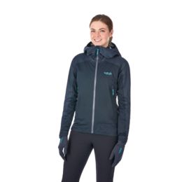 Rab Kinetic Alpine Jacket - Women's, Beluga, 12, QWF-76 — Womens Clothing  Size: 12 UK, Sleeve Length: Long Sleeve, Apparel Fit: Slim, Gender: Female  — QWF-76-BE-12