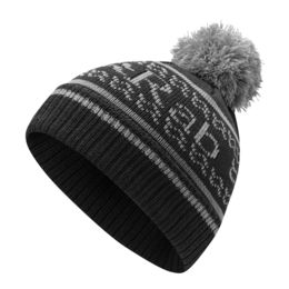gray bobble hat