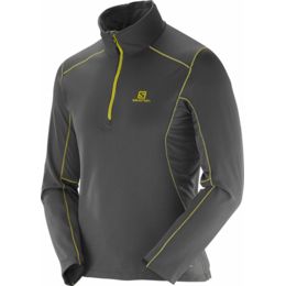 Salomon Active Half Zip Jacket - Men's -Galet — Mens Clothing Extra Large, Age Group: Adults, Fit: Athletic, Gender: Male, Color: Galet Grey —