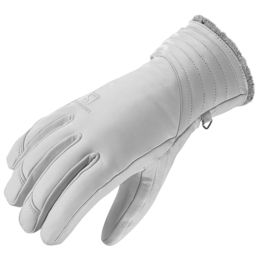 Salomon Native Gloves - Women's, White, Extra Large, — Womens Glove Size: Extra Large, Age Group: Adults, Application: Skiing, Snowboarding — L36716800-XL