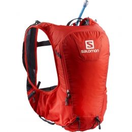 Salomon Skin 10 Set Running Backpack, FIERY REDGraphite, — Gender: Unisex, Application: Running, Pack Volume: 0 - 999 cubic in, Color: Fiery RedGraphite — L40136900-NS