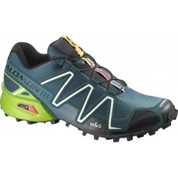 Speedcross 3 Trail Running Shoe - — Mens Shoe Size: 13 US, Mens Shoe Width: Medium, Color: Cobalt/Granny Green/Blk, Gender: Male — L36673400-13