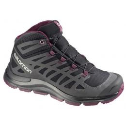 Salomon Synapse Mid CS Hiking Shoe — Womens Shoe Size: 7.5 US, Gender: Female, Womens Shoe Wide, Color: Black/Asphalt/Bordeaux —