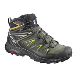 gå Støt Utilfreds Salomon X Ultra 3 Mid GTX Hiking Shoes - Men's, Castor — Mens Shoe Size: 10  US, Gender: Male, Age Group: Adults, Mens Shoe Width: Wide, Heel Height: 19  mm — L40129500-Wide-10