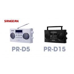 Sangean PR-D15 FM-Stereo/AM Rechargeable Portable Radio with Handle (Gray)