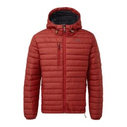 red hooded jacket men's