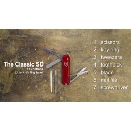 Victorinox Classic SD Walnut Wood 0.6221.63-X1 Swiss Army Knife For Sale