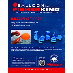 Balloon Fisher King 412 Balloon Clip Pack 5ct