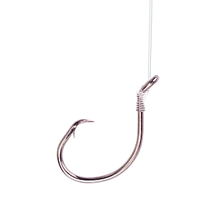 Eagle Claw Circle Sea Saltwater Snelled Hook, Striped Bass, 18in