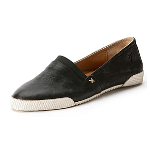 frye melanie slip on white