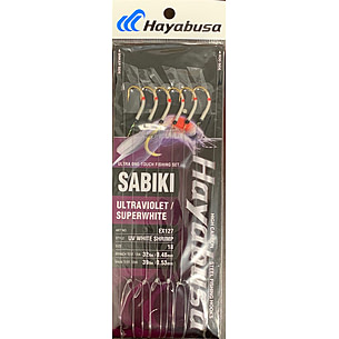 Hayabusa Uv White Shrimp Sabiki, Main 39Lb And Branch 32Lb Test