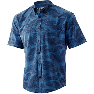 HUK Men's Kona Fish And Flags Shirt