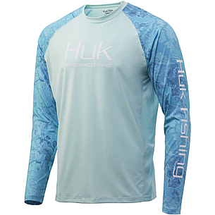 Huk Mens Icon Camo 1/4 Zip Long-Sleeve Performance Fishing Shirt with UPF  30 Sun Protection. 