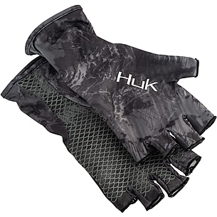 HUK Performance Fishing Sun Glove Gloves, 1/2 Finger - Mens