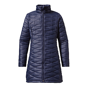 Patagonia Fiona Down Parka Navy Long Quilted popular Zippered Wind Proof Winter Jacket