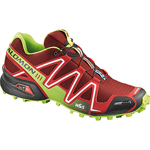 Salomon CS Trail Running Shoe - Men's-9 US-Flea/Bright Red/ Green | | CampSaver.com