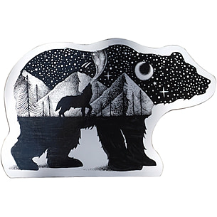 Sticker Art Mountain and Moon Sticker