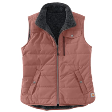Duyang Womens Warm Sherpa Fleece Reversible Sleeveless Vest Lightweight Zip Waistcoat