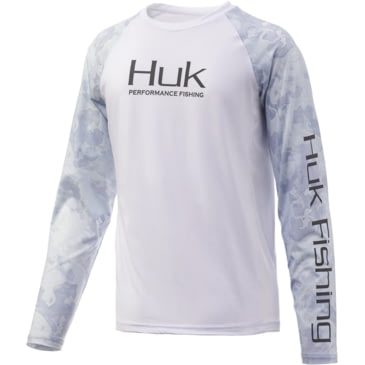 Save 35% HUK DOUBLE HEADER Youth LS Performance Fishing Shirt-Pick Color/Size 
