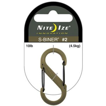 Black Nite Ize SBP10-03-01BG S-Biner Plastic Size-10 Double Gated Carabiner 