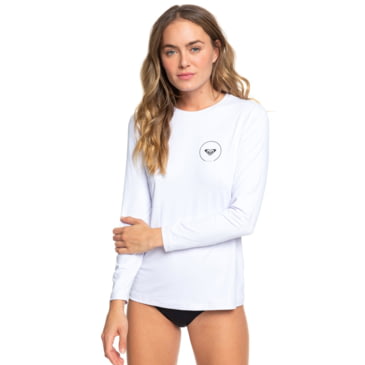 roxy women's stripe long sleeve rash guard