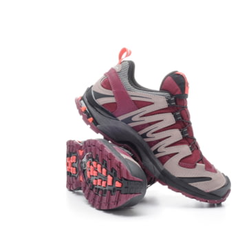 XA Pro 3D Ultra 2 WP Trail Shoe - Women's-Bordeaux/Grey/Papaya-9.5 US | | CampSaver.com