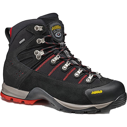 Asolo Fugitive GTX Hiking Boots - Men's, 11.5 US, Medium, Black/Red, 0M3400-392-115