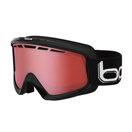 Bolle Nova II Ski/Snowboard Goggles,Shiny Black Frame,Vermillon Lens 21084